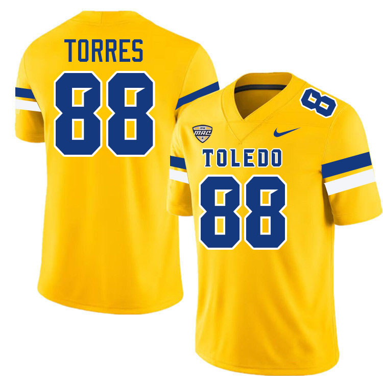 Anthony Torres Toledo Jersey,Toledo Rockets #88 Anthony Torres Jersey Youth College-Gold